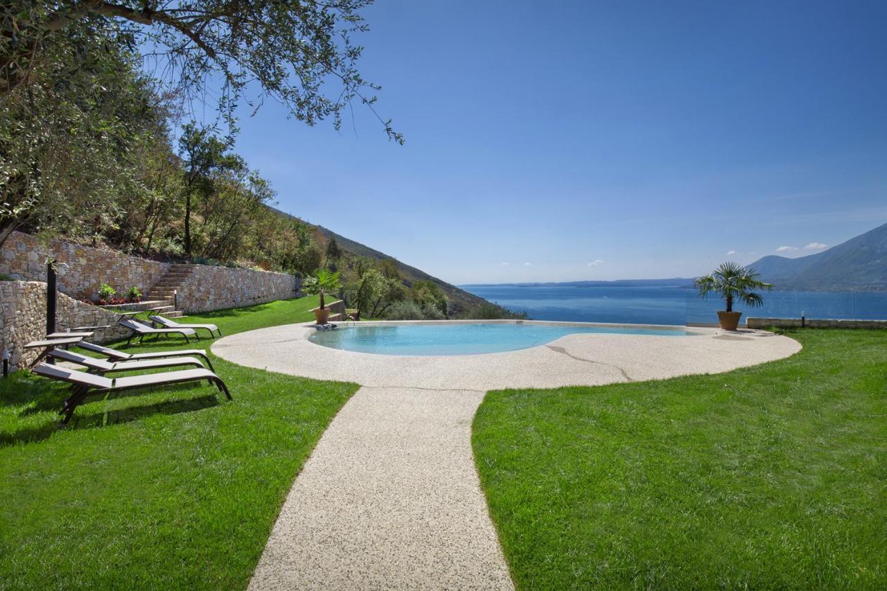 Villa Divina - Apt Icona Con Piscina E Vista Lago Castelletto Di Brenzone Kültér fotó