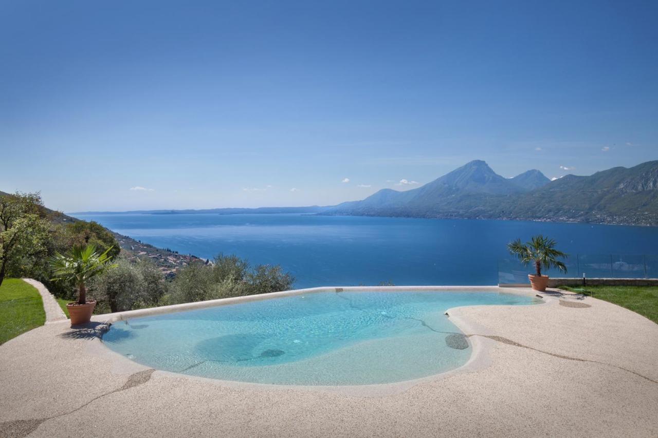 Villa Divina - Apt Icona Con Piscina E Vista Lago Castelletto Di Brenzone Kültér fotó