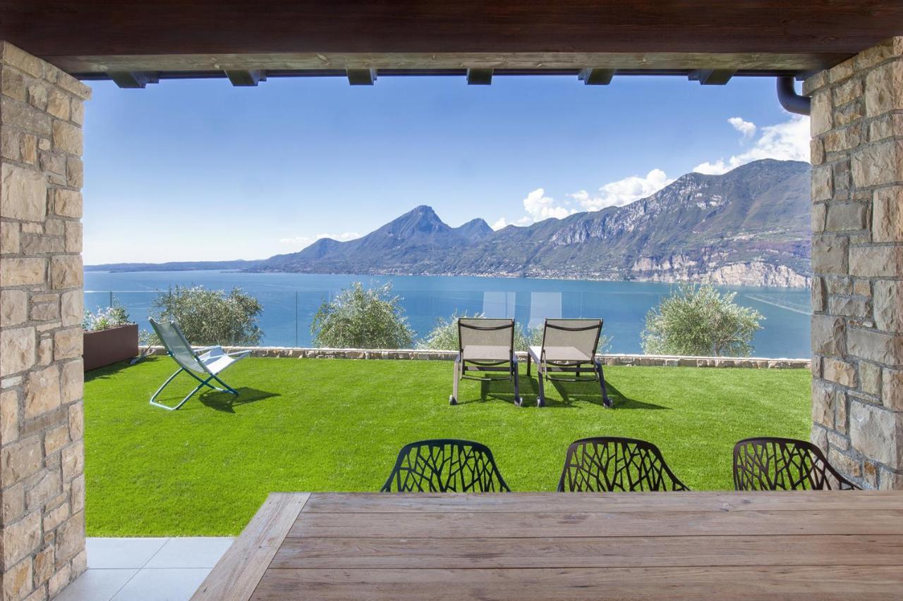 Villa Divina - Apt Icona Con Piscina E Vista Lago Castelletto Di Brenzone Kültér fotó